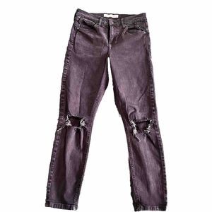 TOPSHOP MOTO Jamie Gray High Rise Skinny Jeans Women's Size 30/28 Black